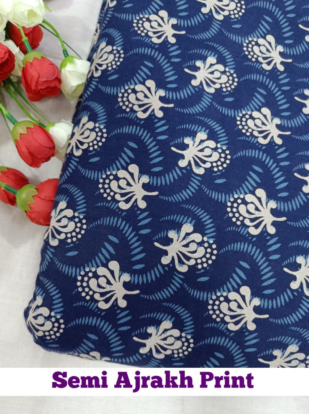 Semi Ajrakh Print - Image 19
