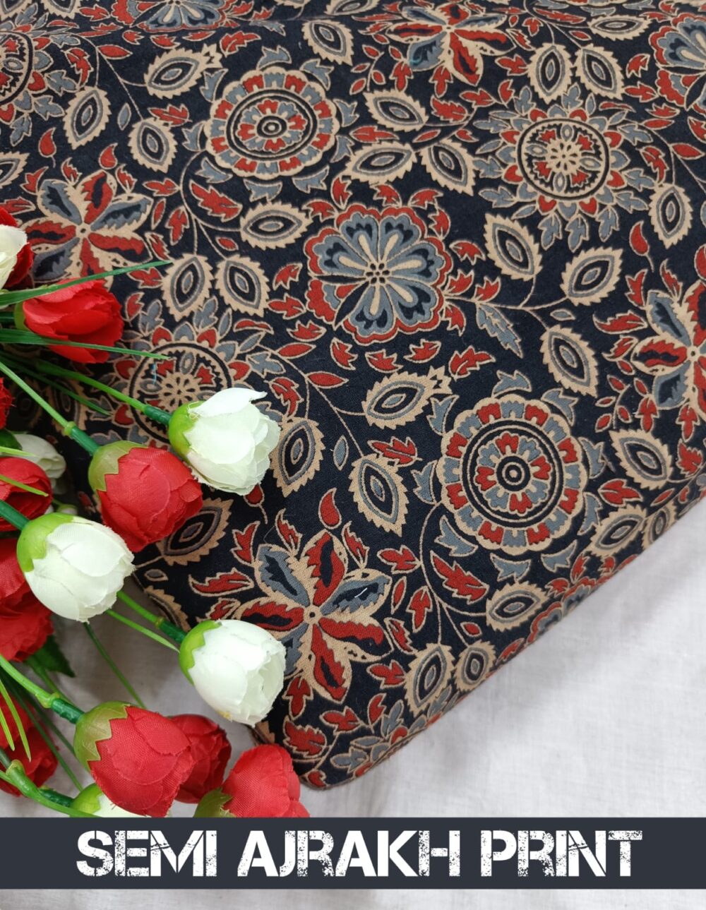 Semi Ajrakh Print - Image 16
