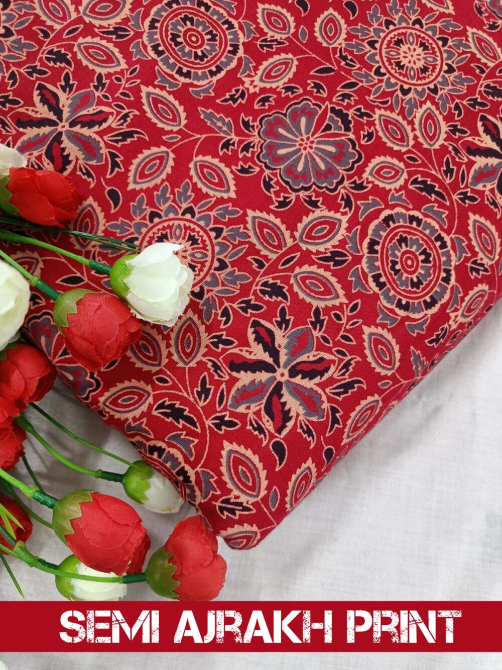 Semi Ajrakh Print - Image 6