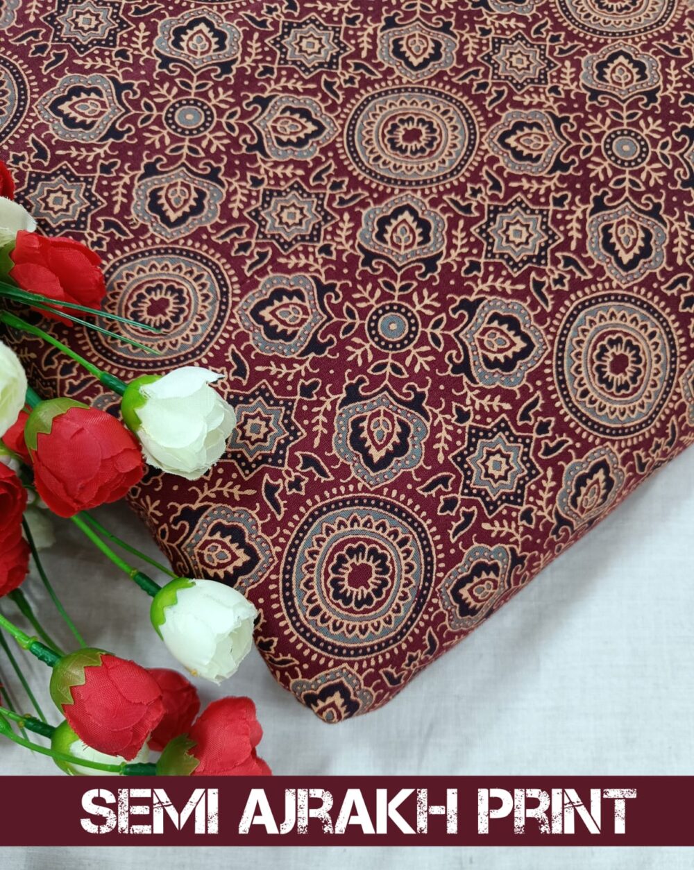 Semi Ajrakh Print - Image 8