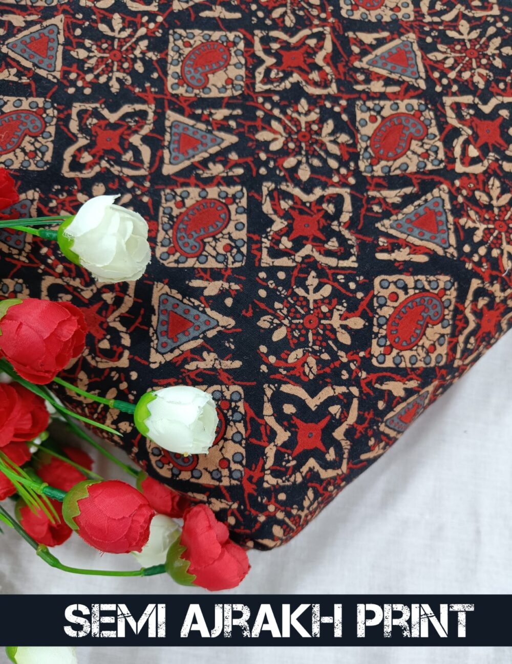 Semi Ajrakh Print - Image 10
