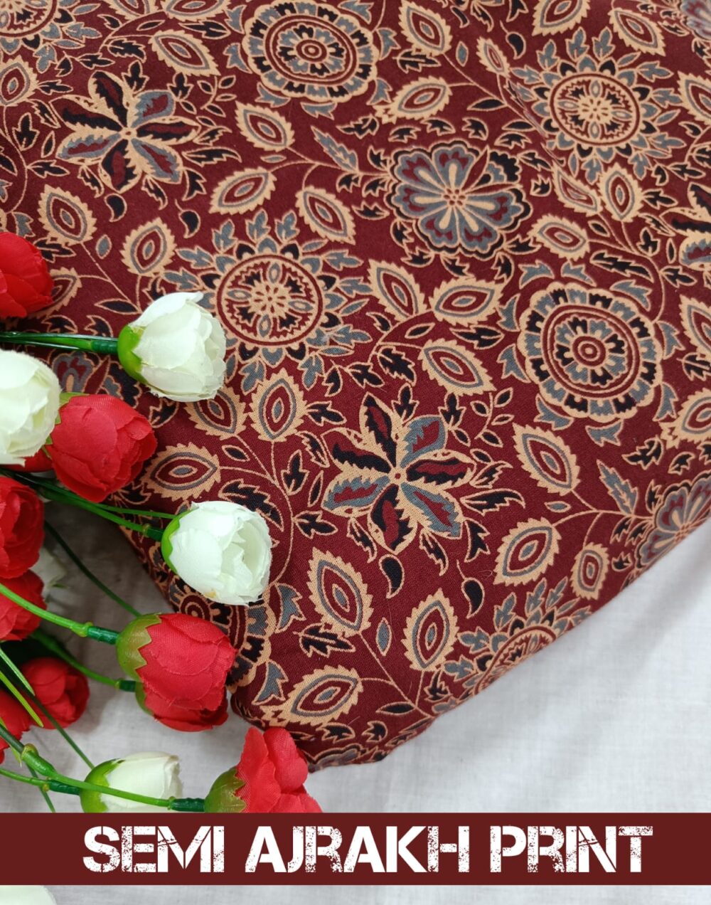 Semi Ajrakh Print - Image 12