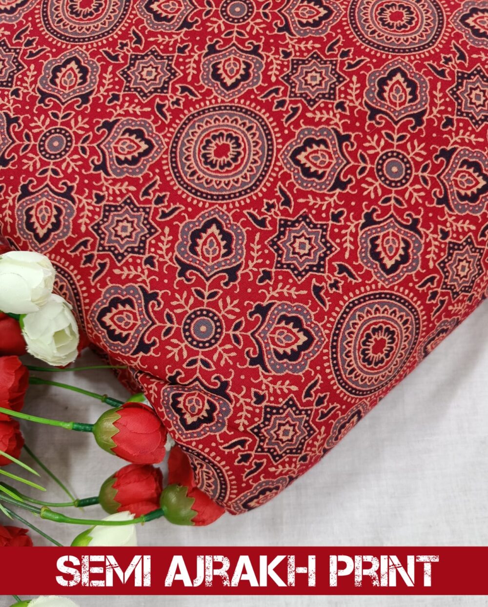 Semi Ajrakh Print - Image 13