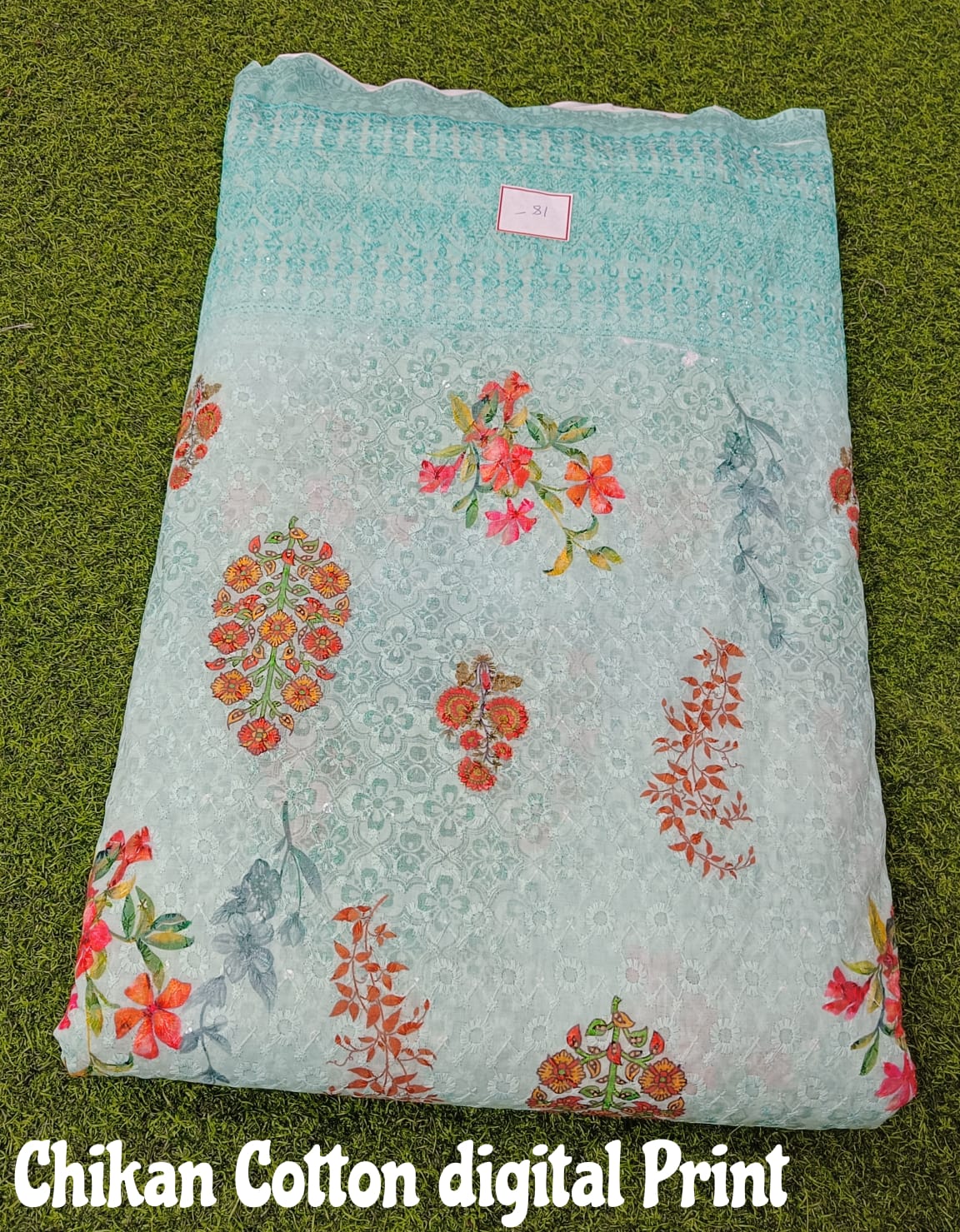 Chikan Cotton digital Print