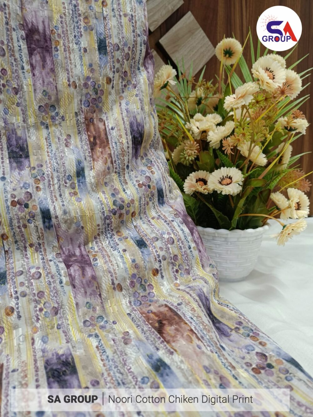 Noori Cotton Chikan digital Print - Image 23