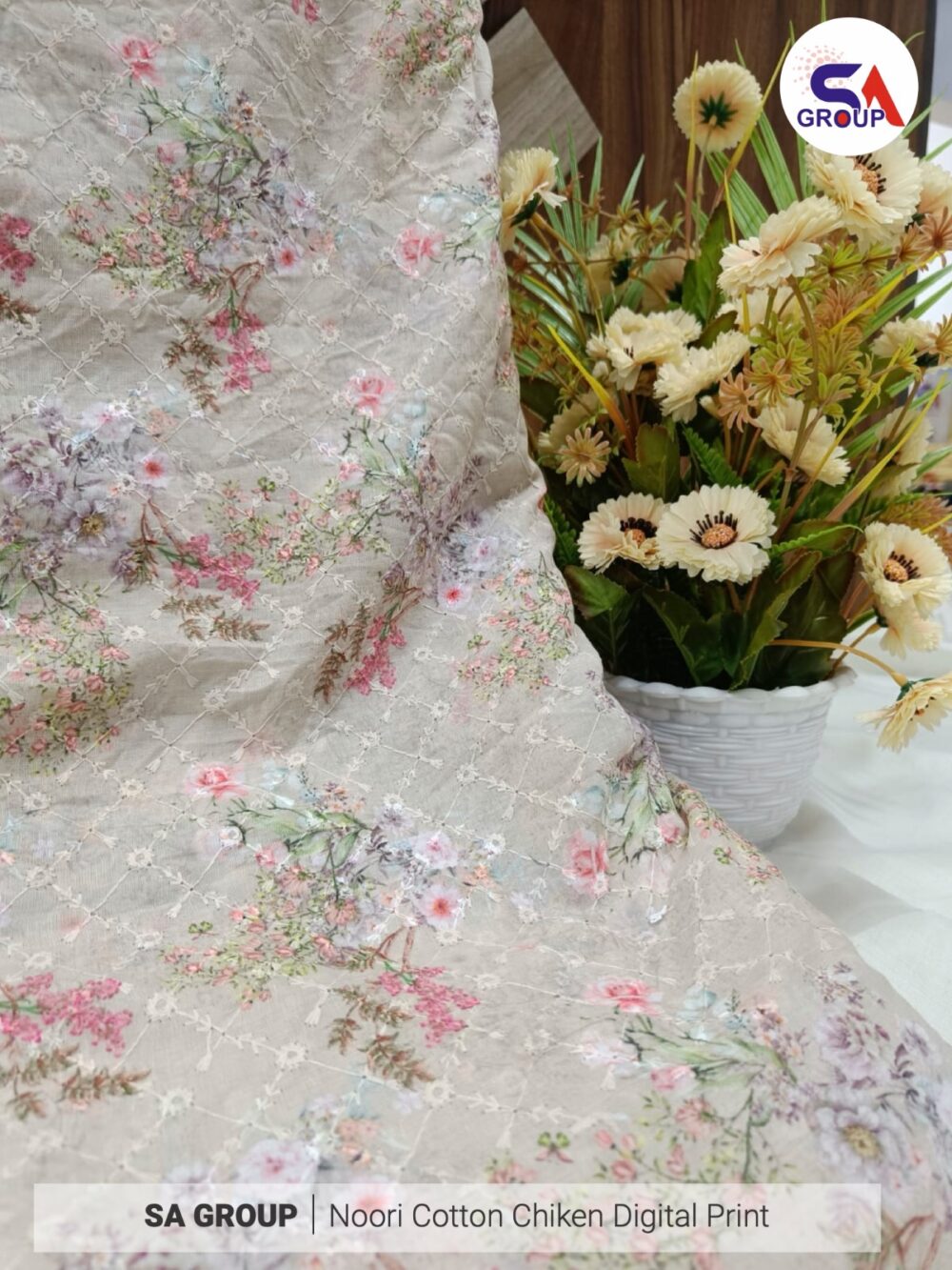 Noori Cotton Chikan digital Print - Image 17
