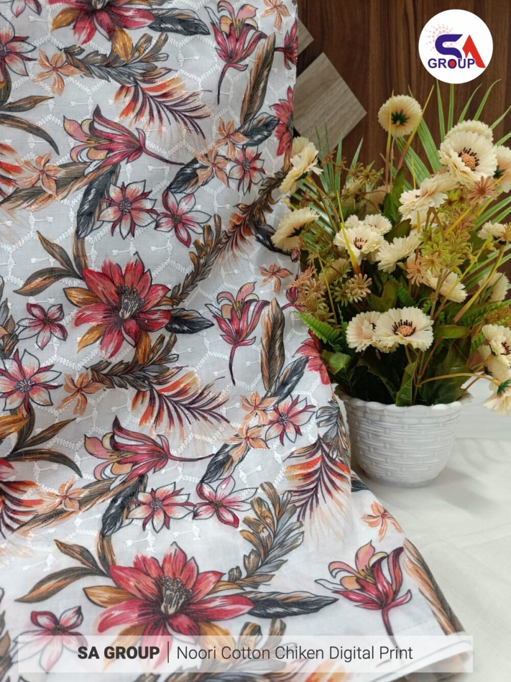 Noori Cotton Chikan digital Print - Image 26