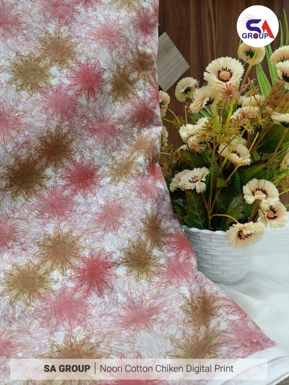 Noori Cotton Chikan digital Print - Image 4