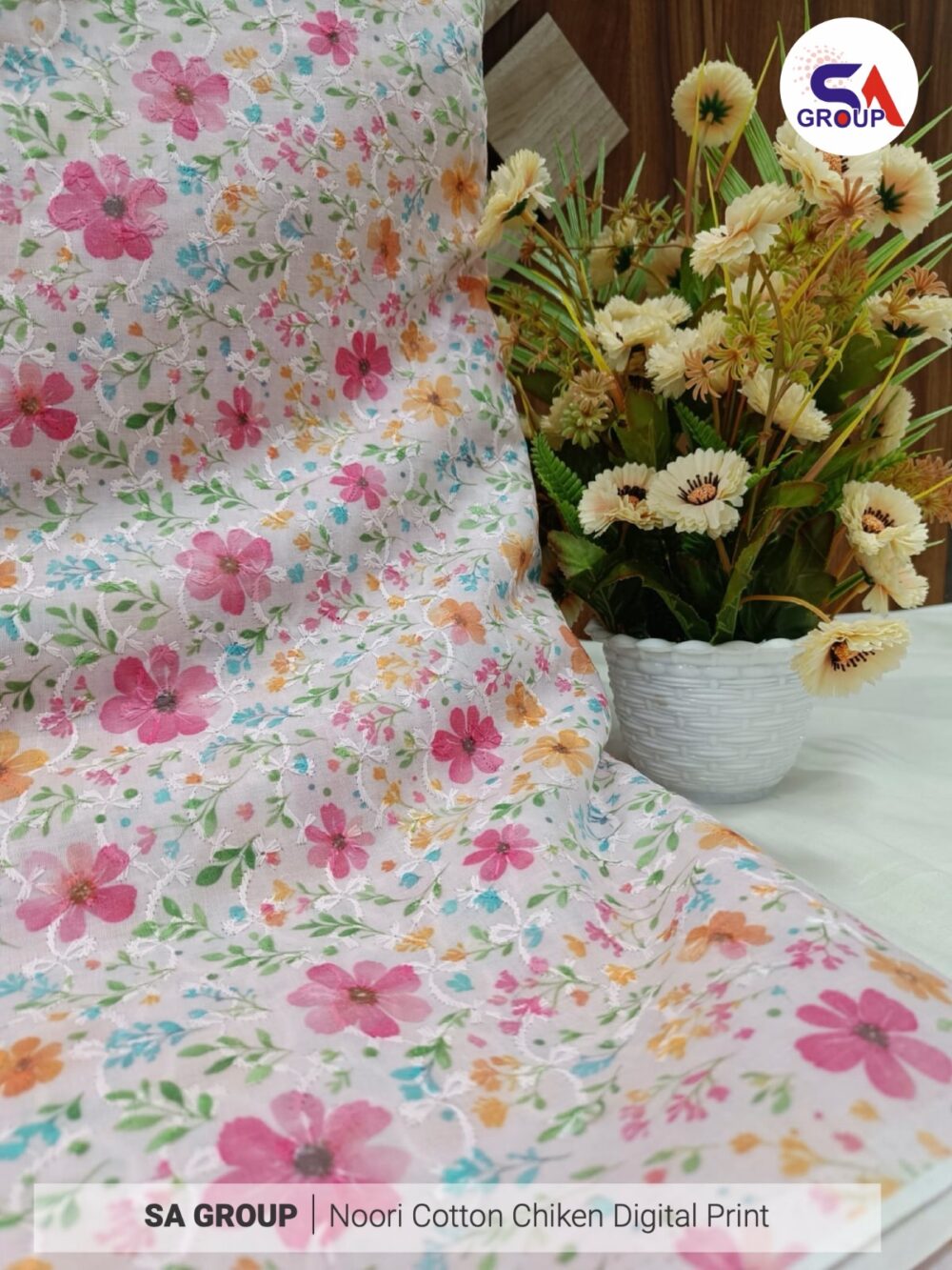 Noori Cotton Chikan digital Print - Image 19