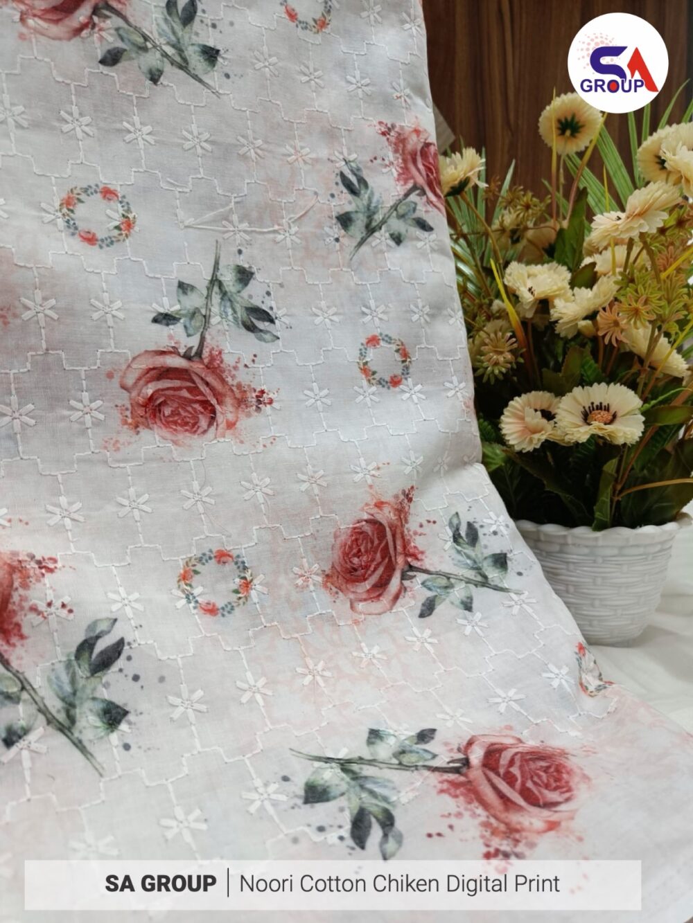Noori Cotton Chikan digital Print - Image 20