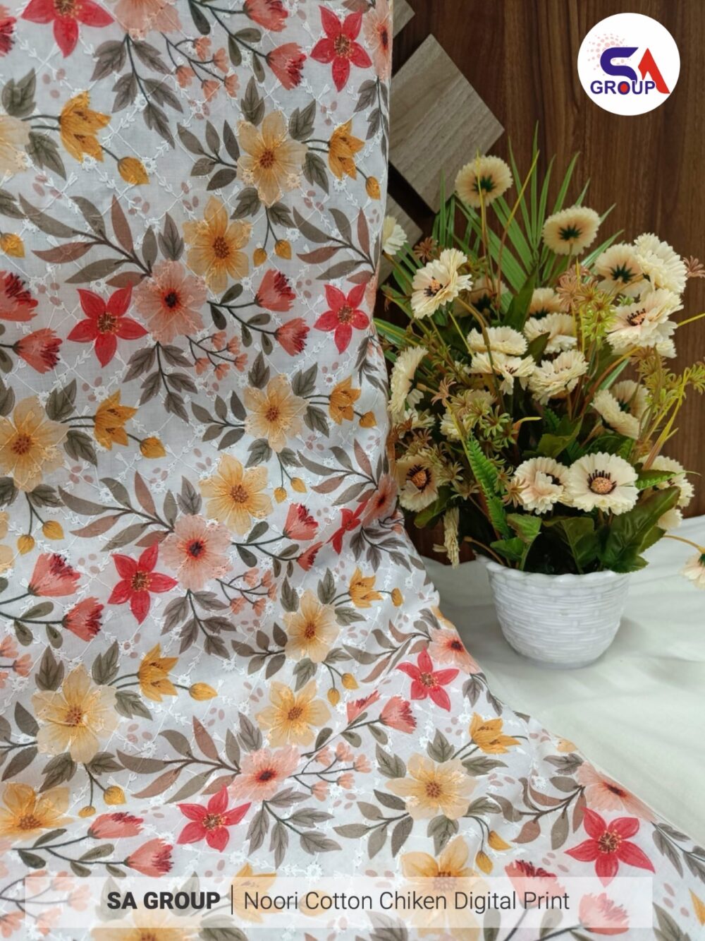 Noori Cotton Chikan digital Print - Image 13