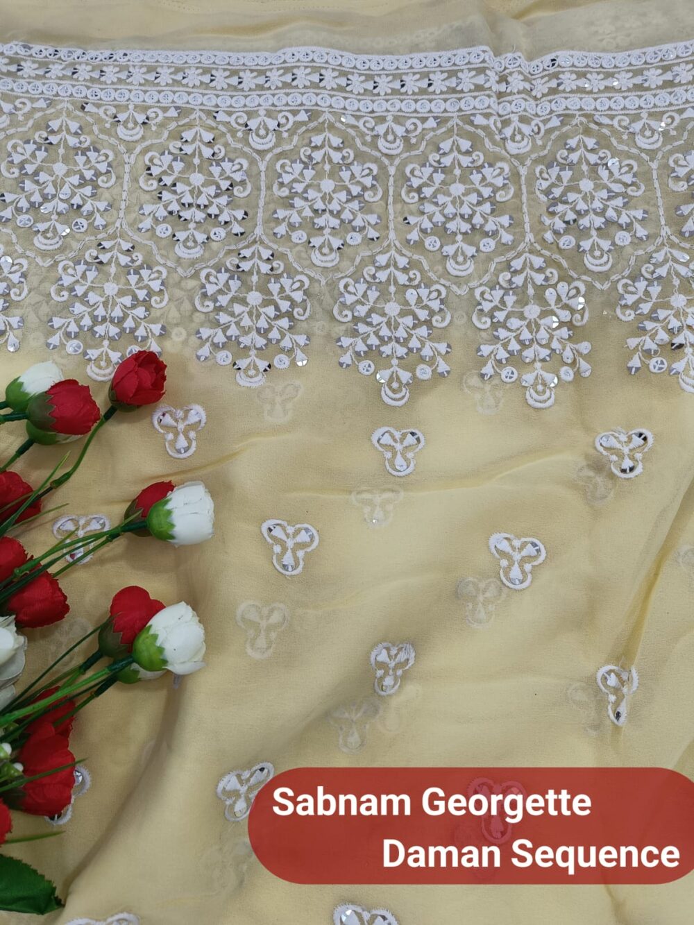 Sabnam Georgette Daman Sequence Embroidery - Image 11