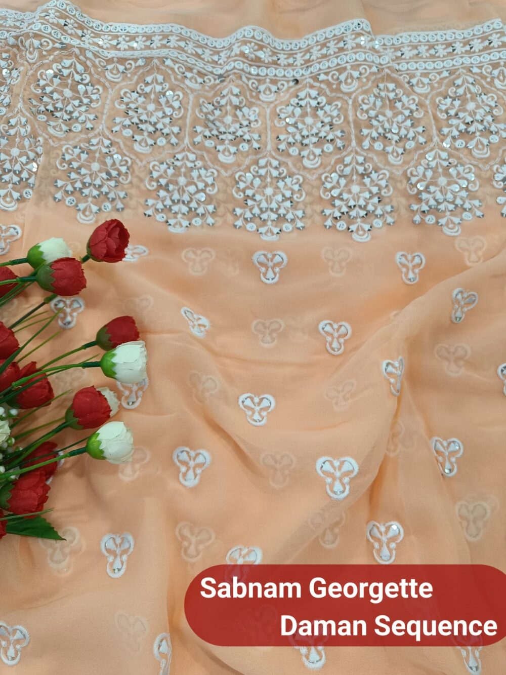 Sabnam Georgette Daman Sequence Embroidery - Image 2