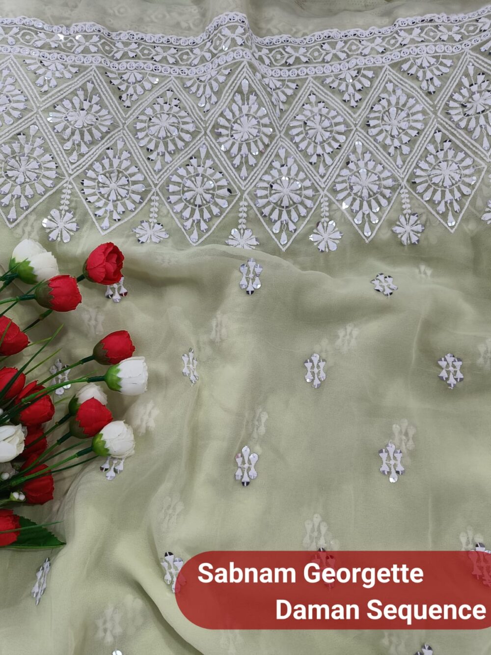 Sabnam Georgette Daman Sequence Embroidery - Image 3