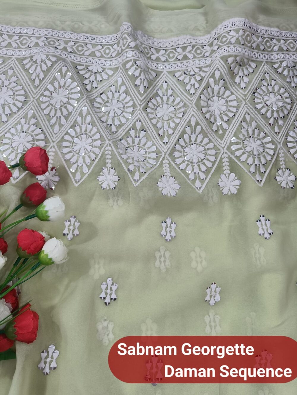 Sabnam Georgette Daman Sequence Embroidery - Image 4