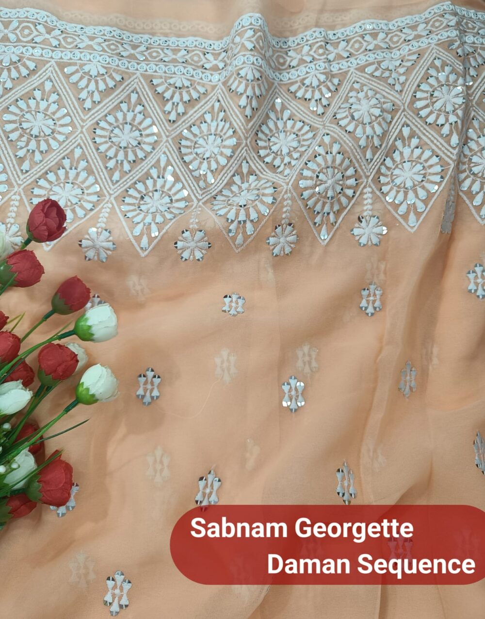 Sabnam Georgette Daman Sequence Embroidery