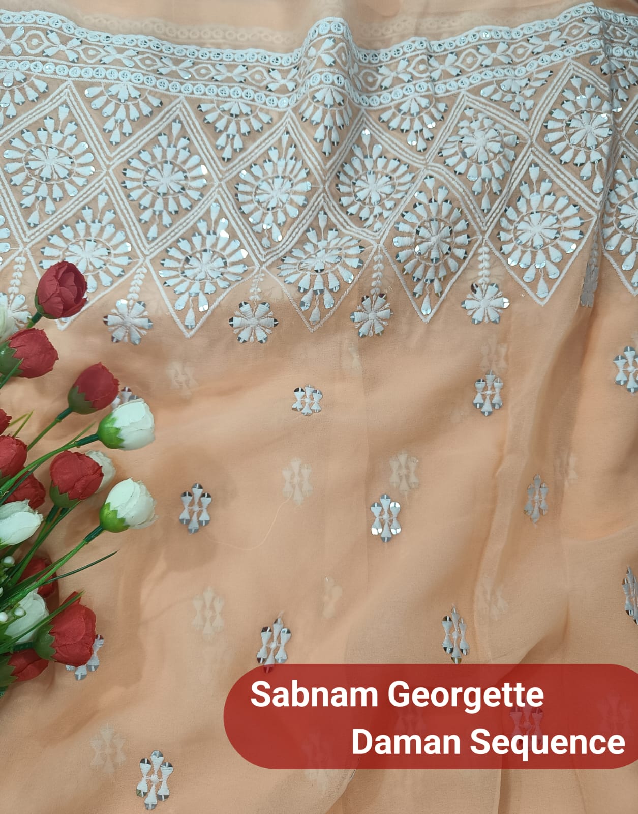 Sabnam Georgette Daman Sequence Embroidery