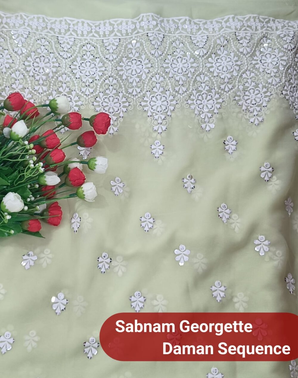 Sabnam Georgette Daman Sequence Embroidery - Image 7