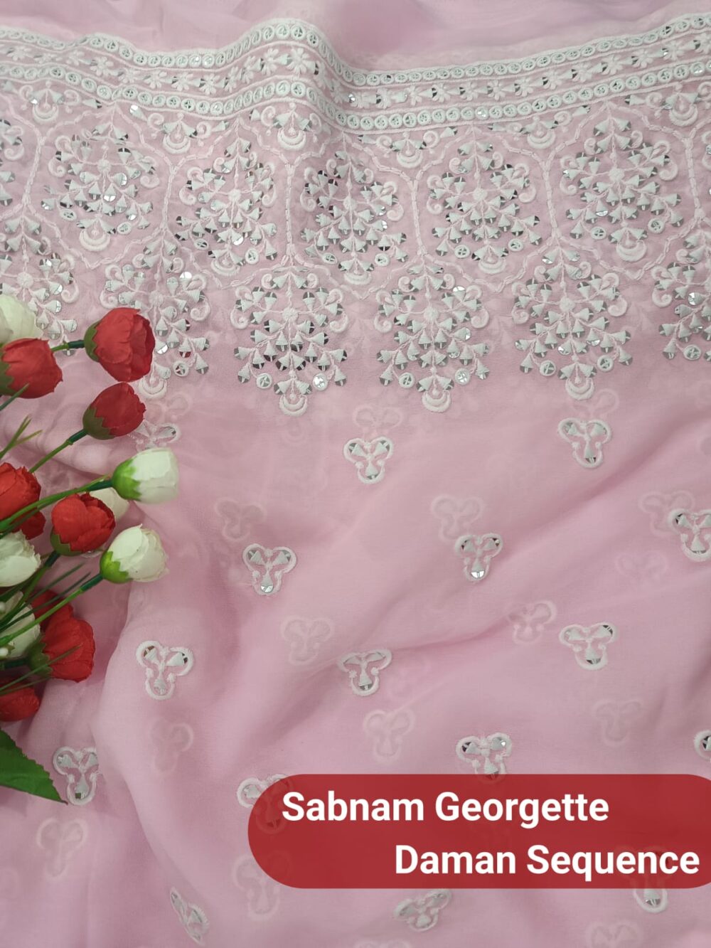 Sabnam Georgette Daman Sequence Embroidery - Image 8