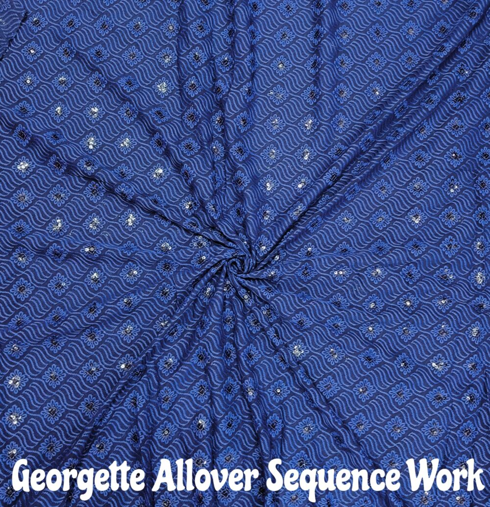 Georgette Sequence Allover Work - Image 4