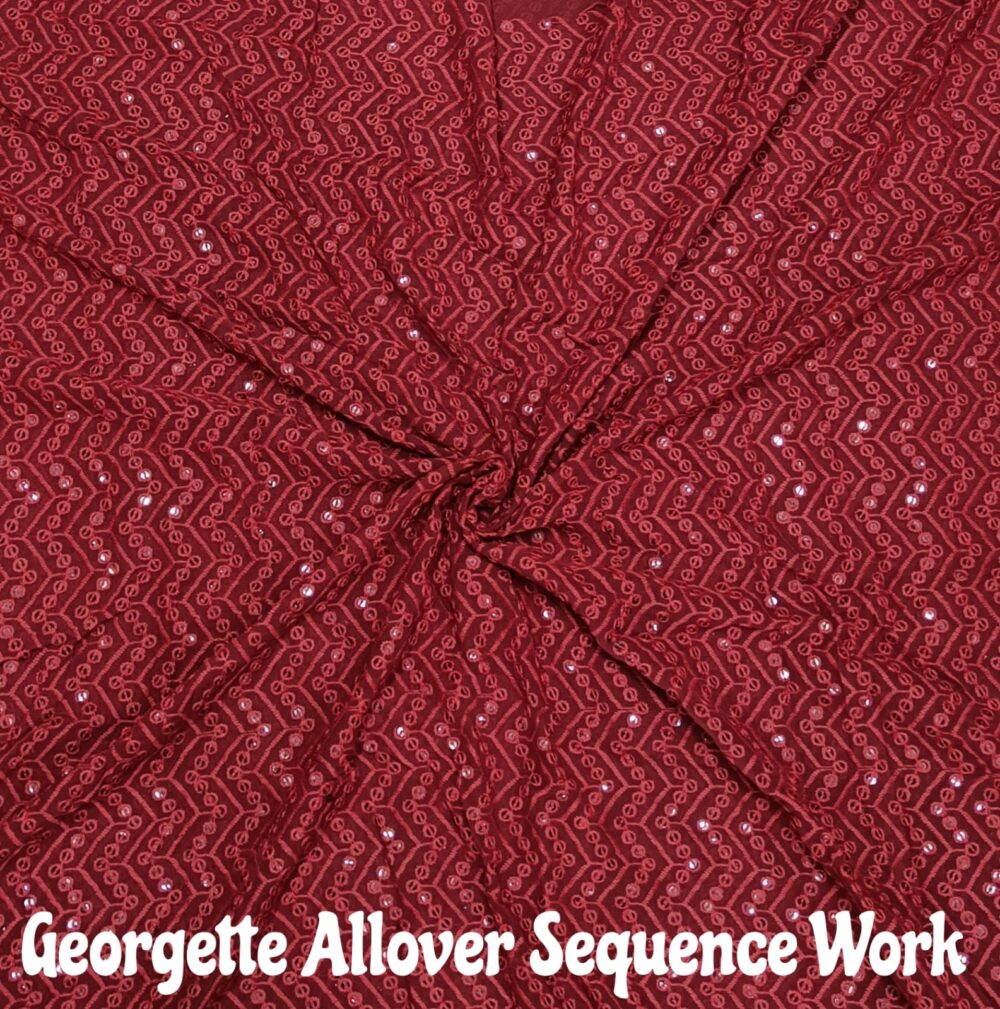 Georgette Sequence Allover Work - Image 6