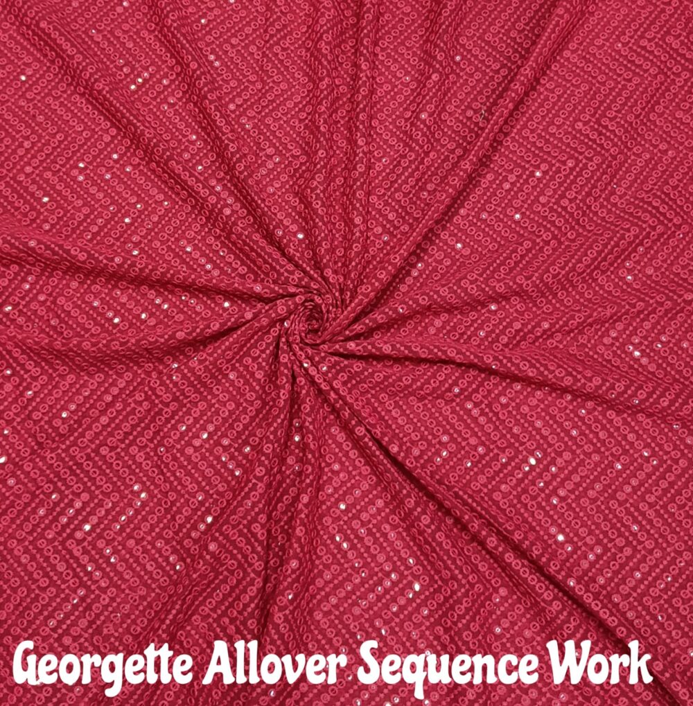 Georgette Sequence Allover Work - Image 8