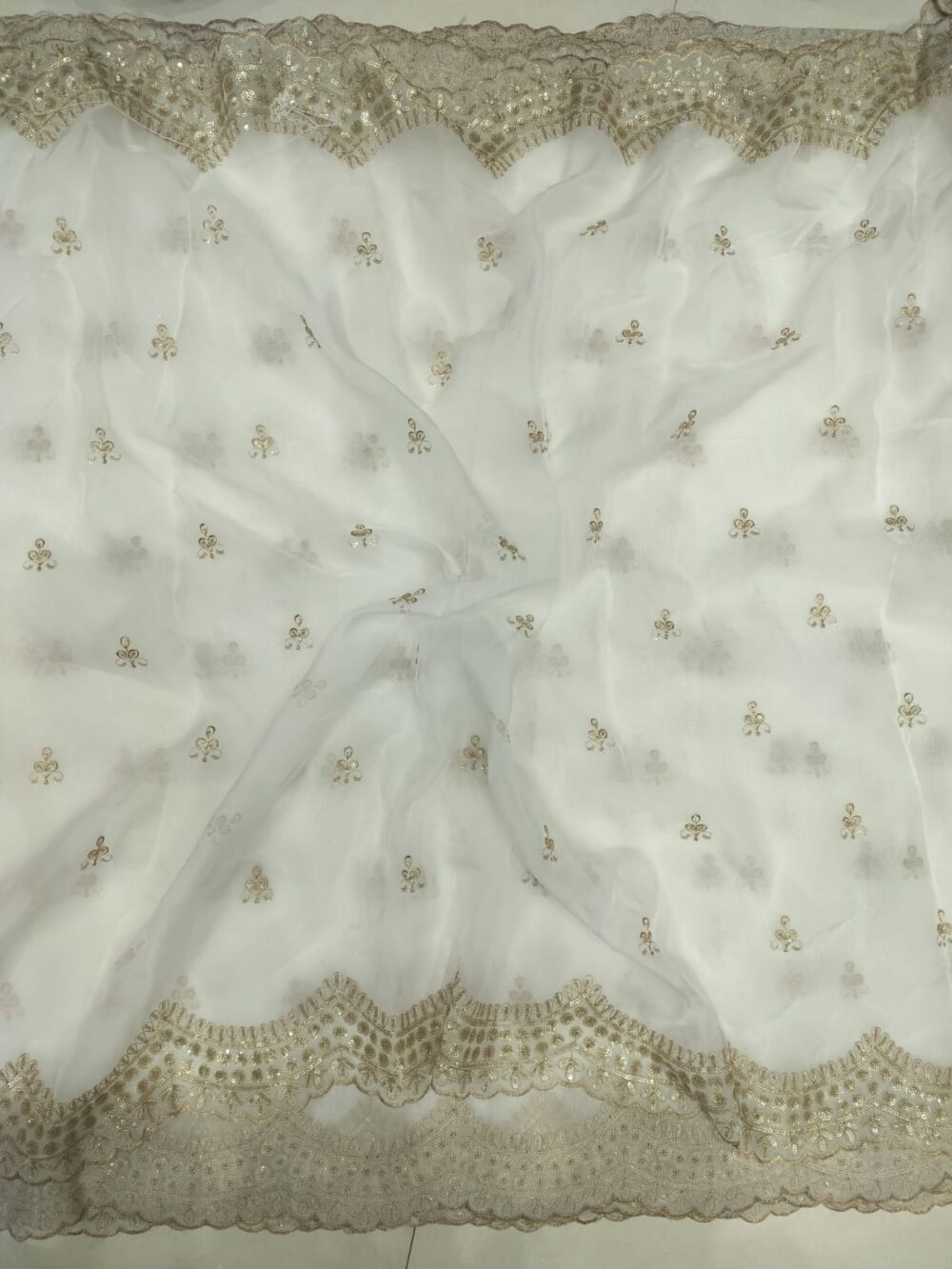 Pure Organza Cut Work dupatta - Image 5