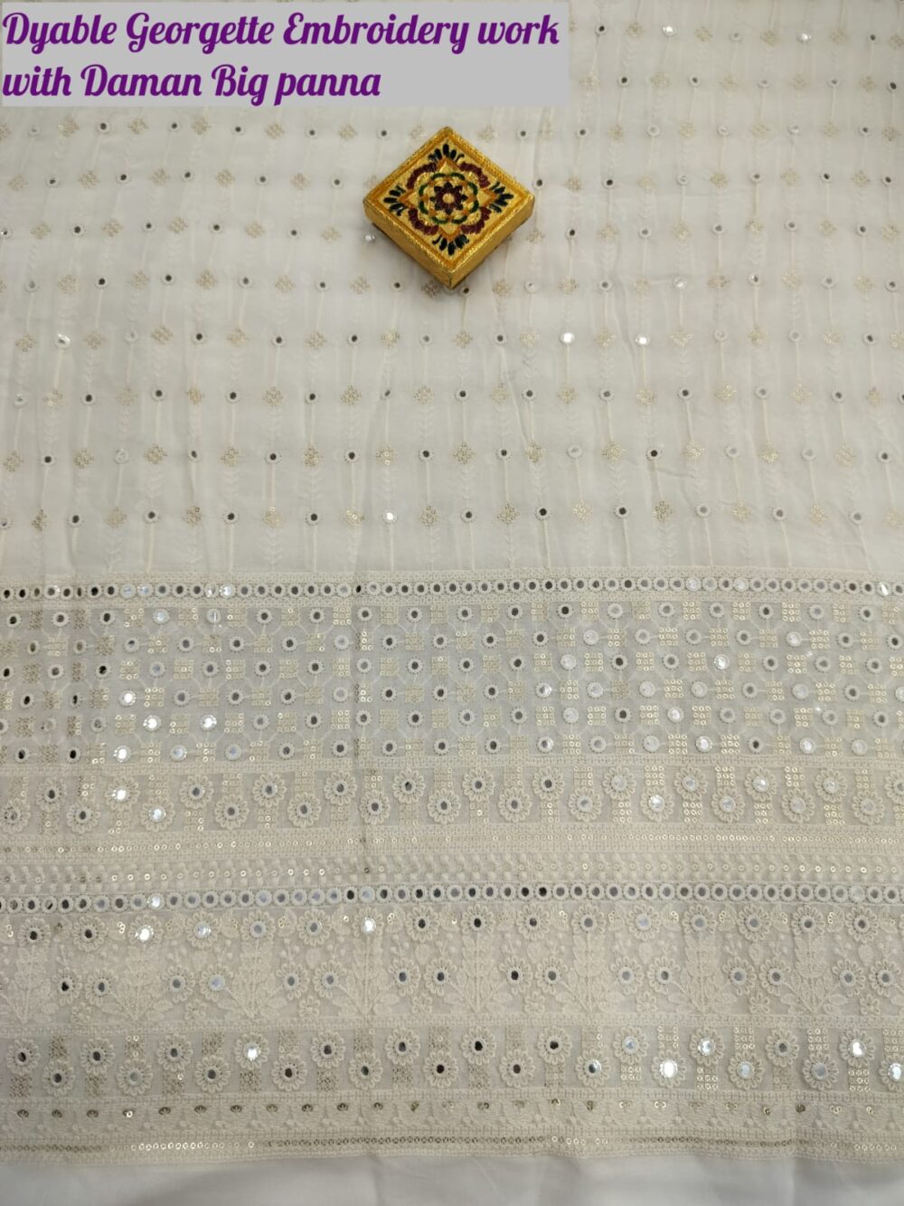 Dybel Georgette Mirror Work Sequence - Image 2