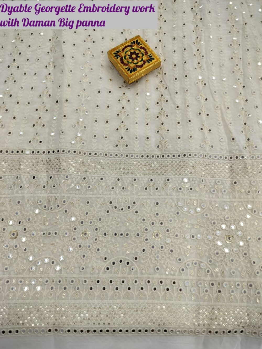 Dybel Georgette Mirror Work Sequence - Image 4