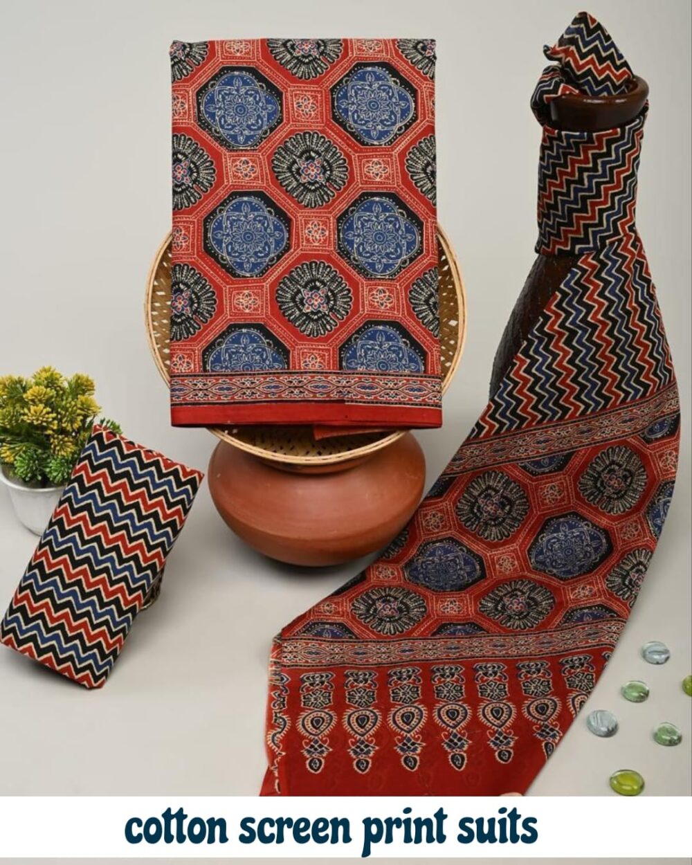 Cotton Screen Print Suits - Image 23