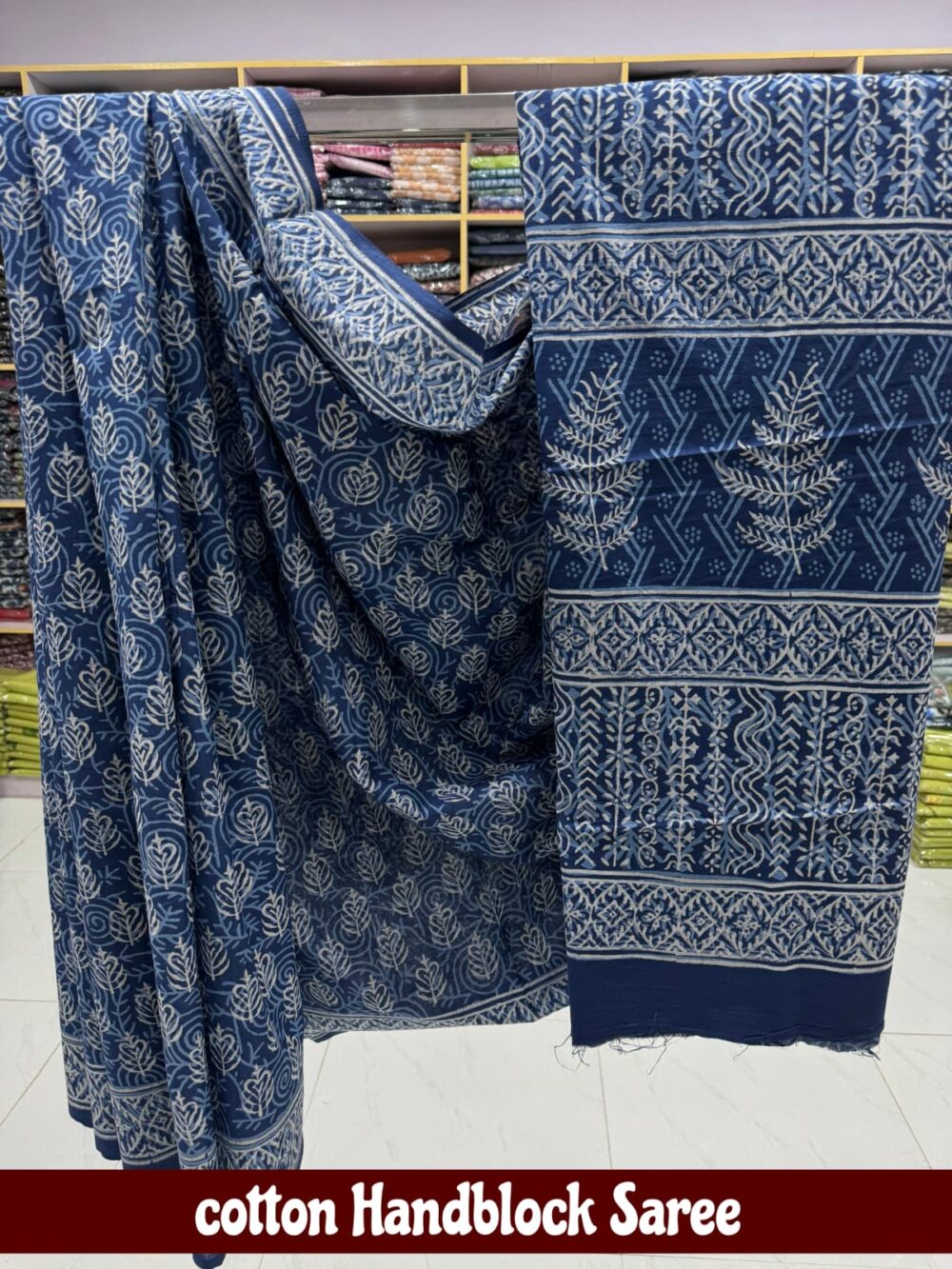 Cotton Handblock Saree