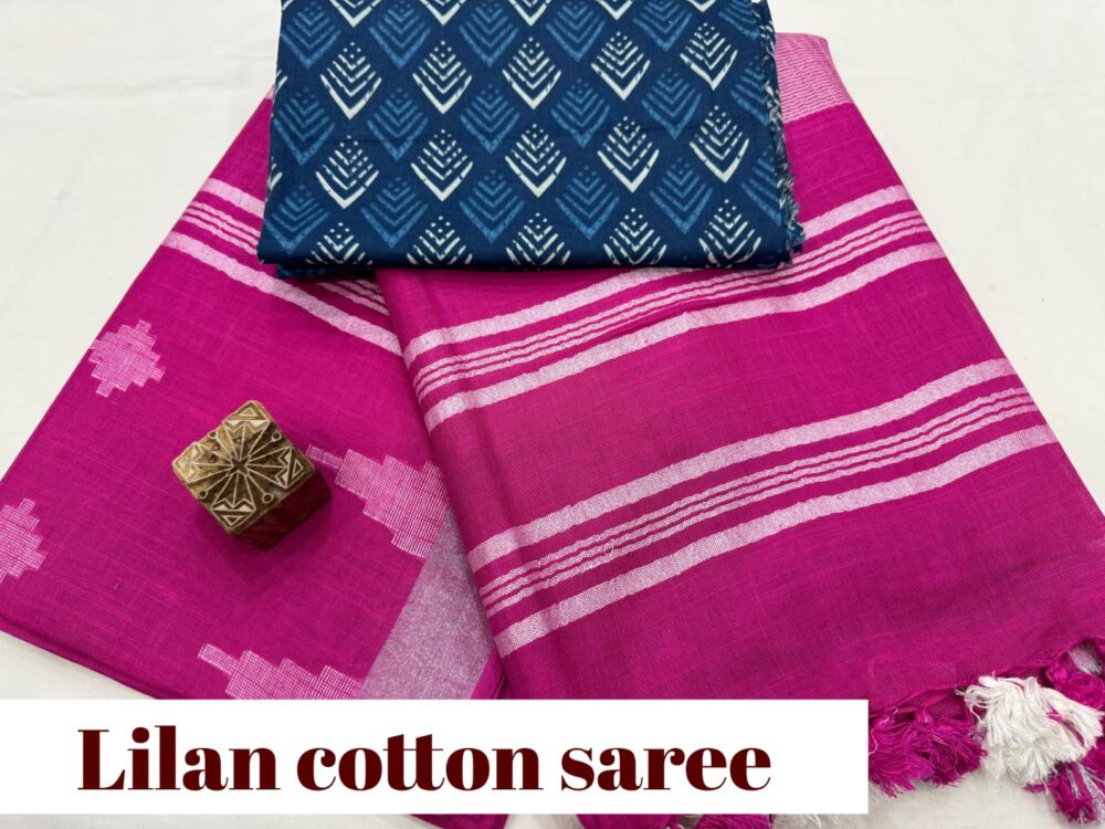 Lines Cotton Saree - Image 12