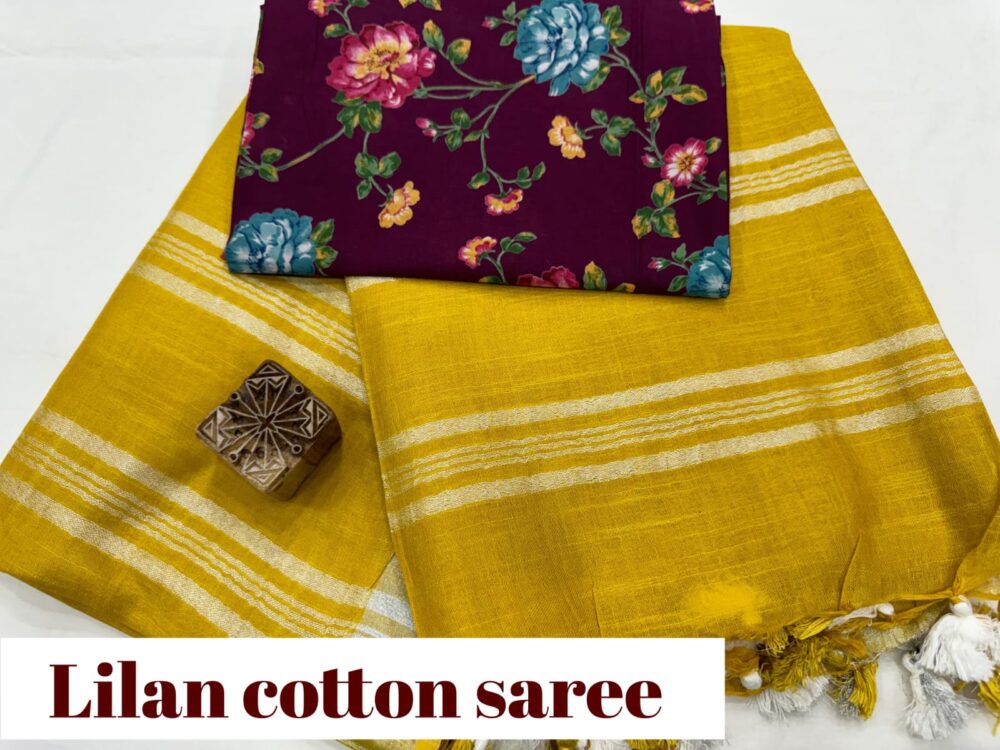 Lines Cotton Saree - Image 13