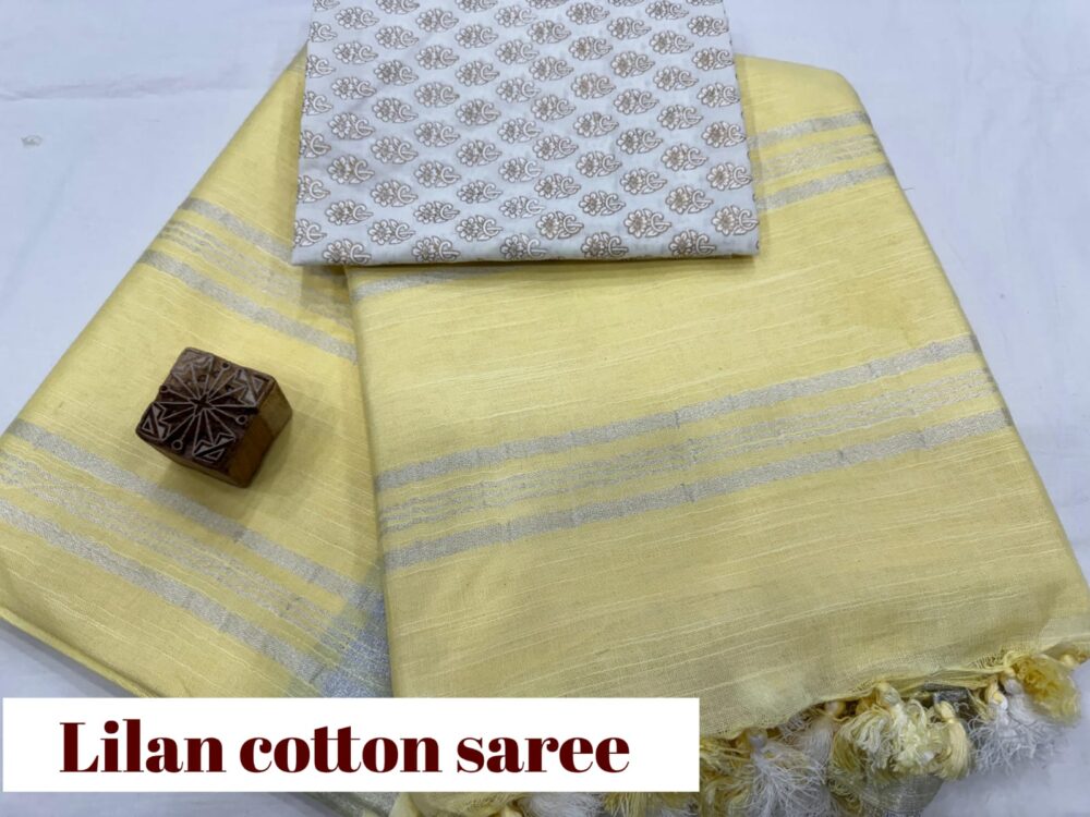 Lines Cotton Saree - Image 5