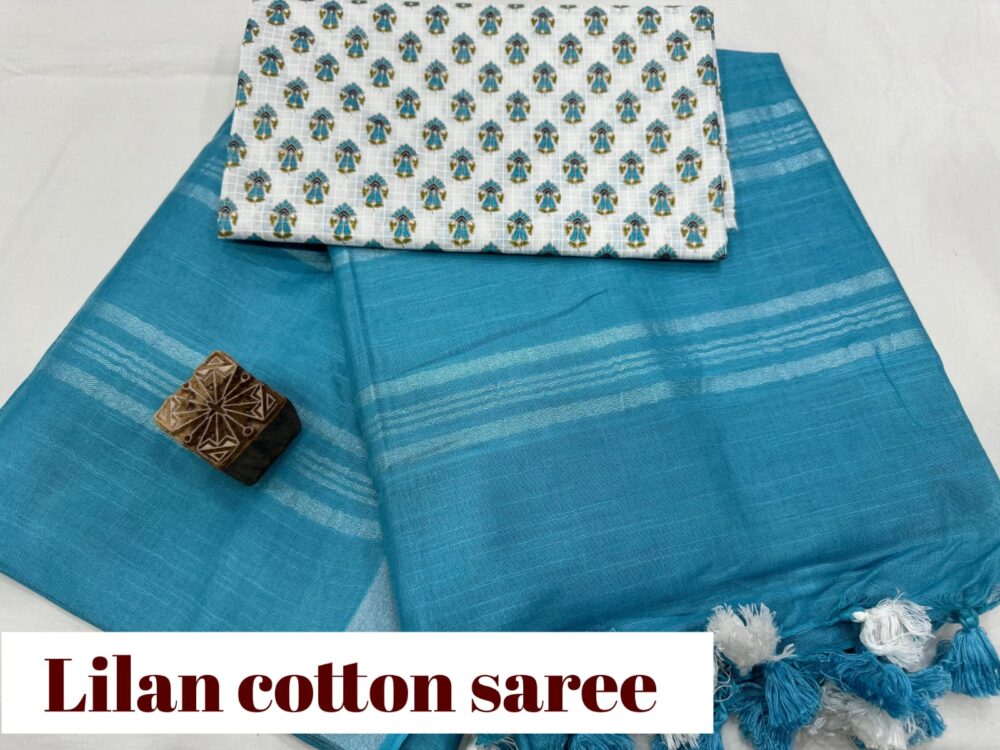 Lines Cotton Saree - Image 6