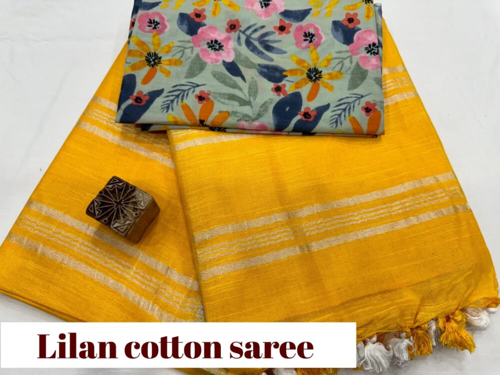 Lines Cotton Saree - Image 8
