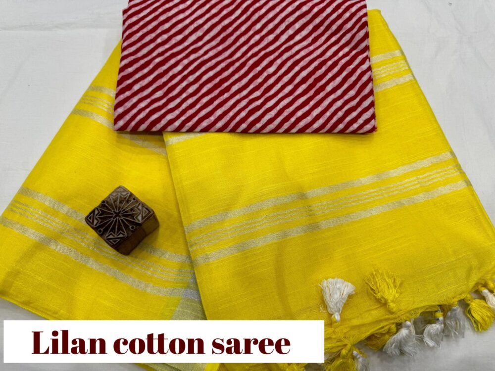 Lines Cotton Saree - Image 9