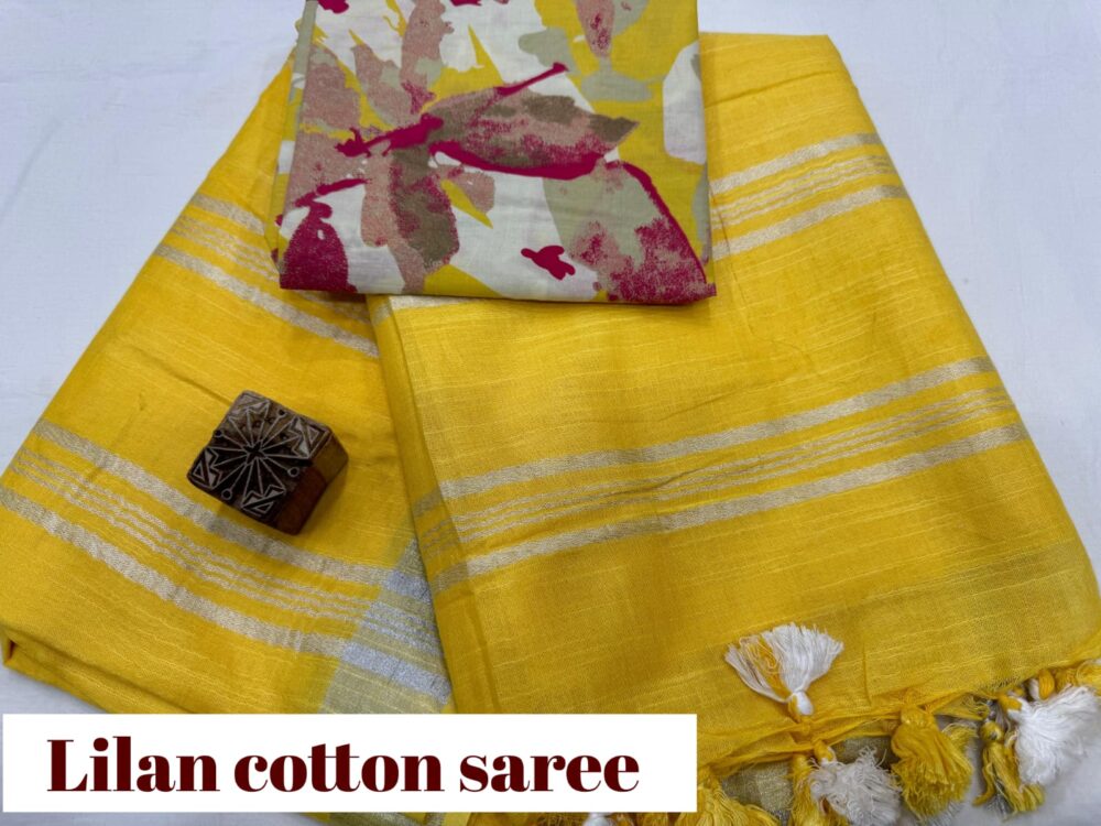 Lines Cotton Saree - Image 11