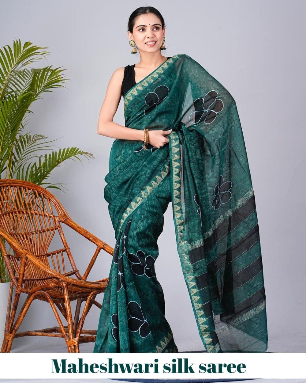 Maheshwari Silk Saree - Image 8