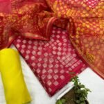 Pure Kota Checks Handblock 3 Piece Suit