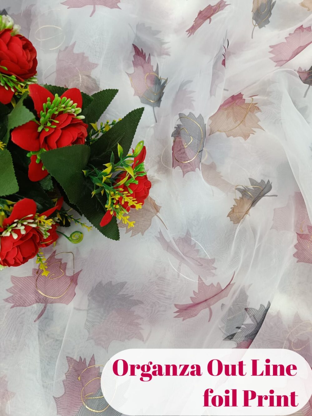 Organza Out Line foil Print - Image 18