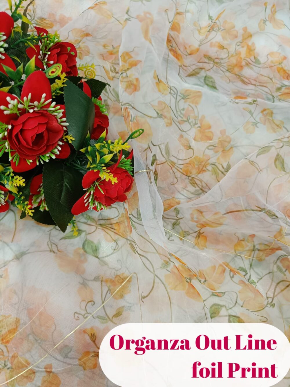 Organza Out Line foil Print - Image 21