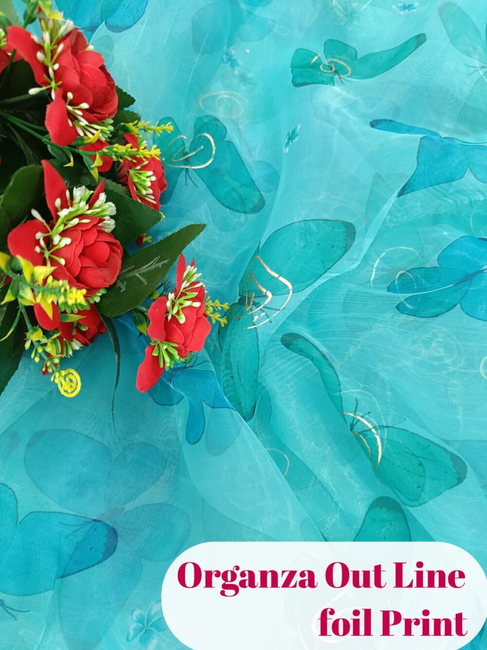 Organza Out Line foil Print - Image 2
