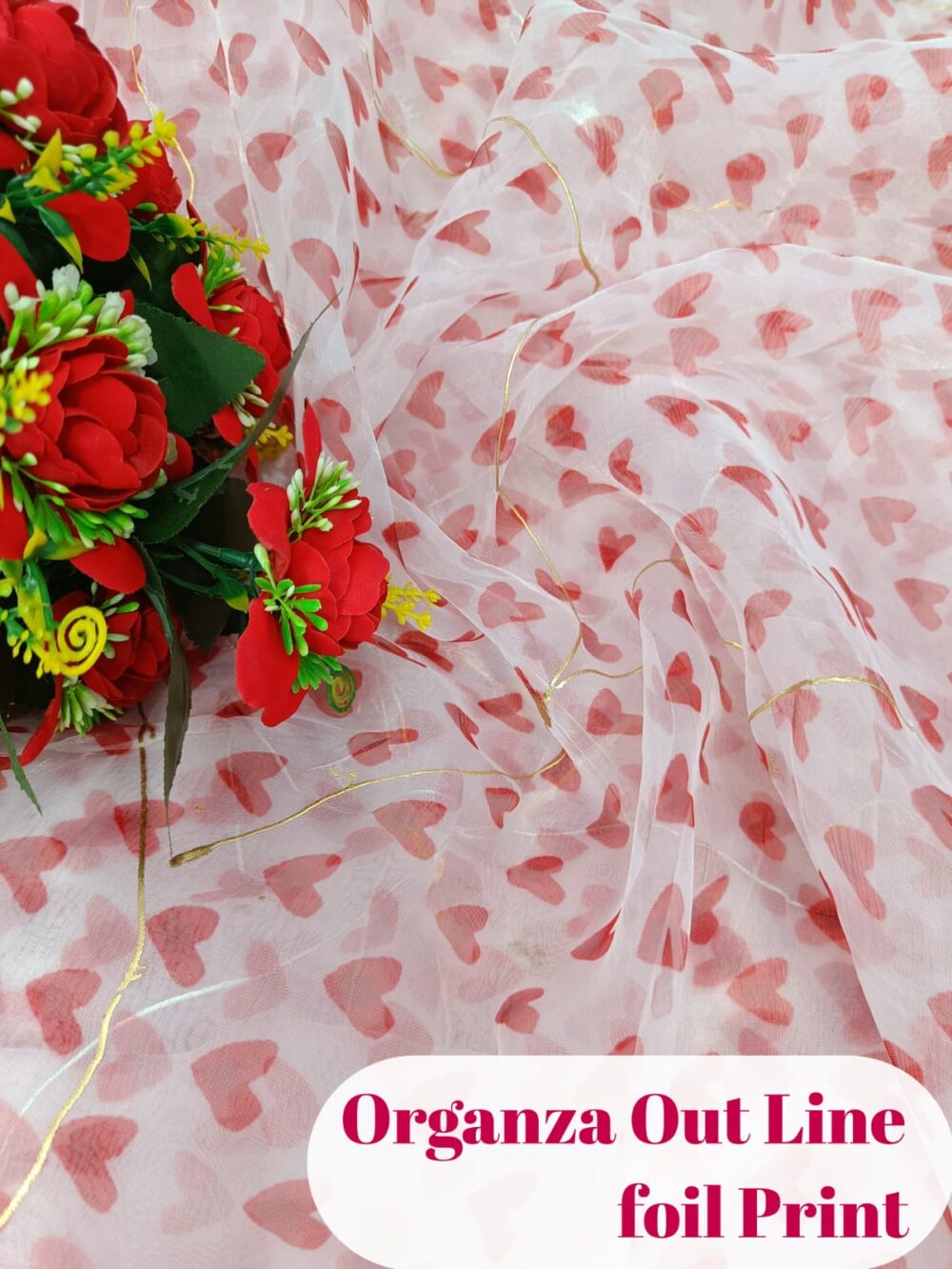 Organza Out Line foil Print - Image 5
