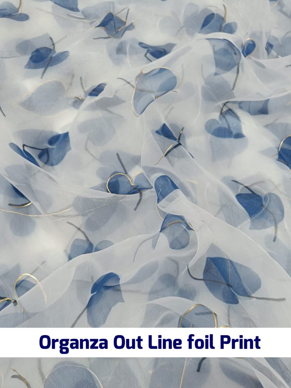 Organza Out Line foil Print - Image 7