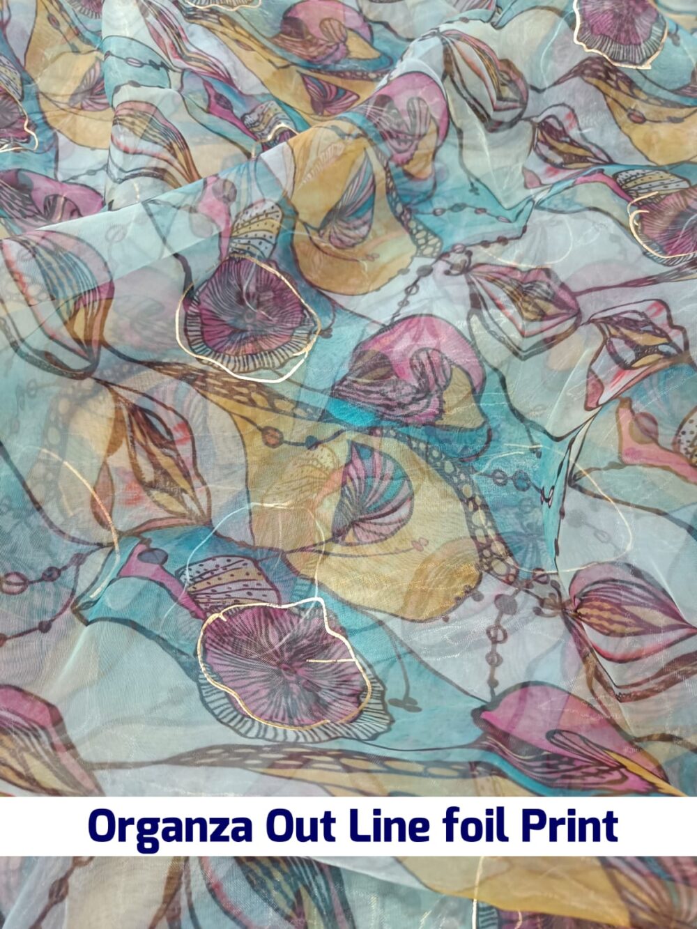 Organza Out Line foil Print - Image 9