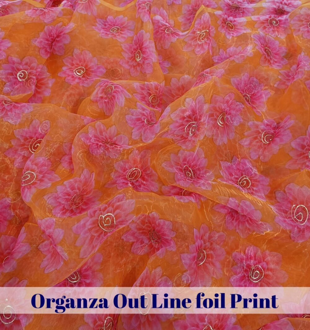 Organza Out Line foil Print - Image 12