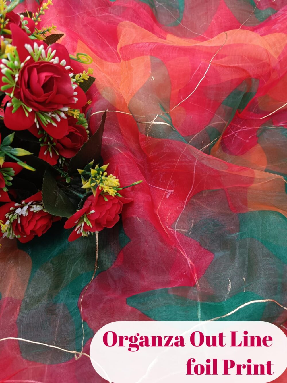 Organza Out Line foil Print - Image 14