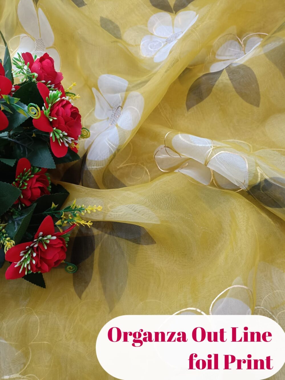 Organza Out Line foil Print - Image 15