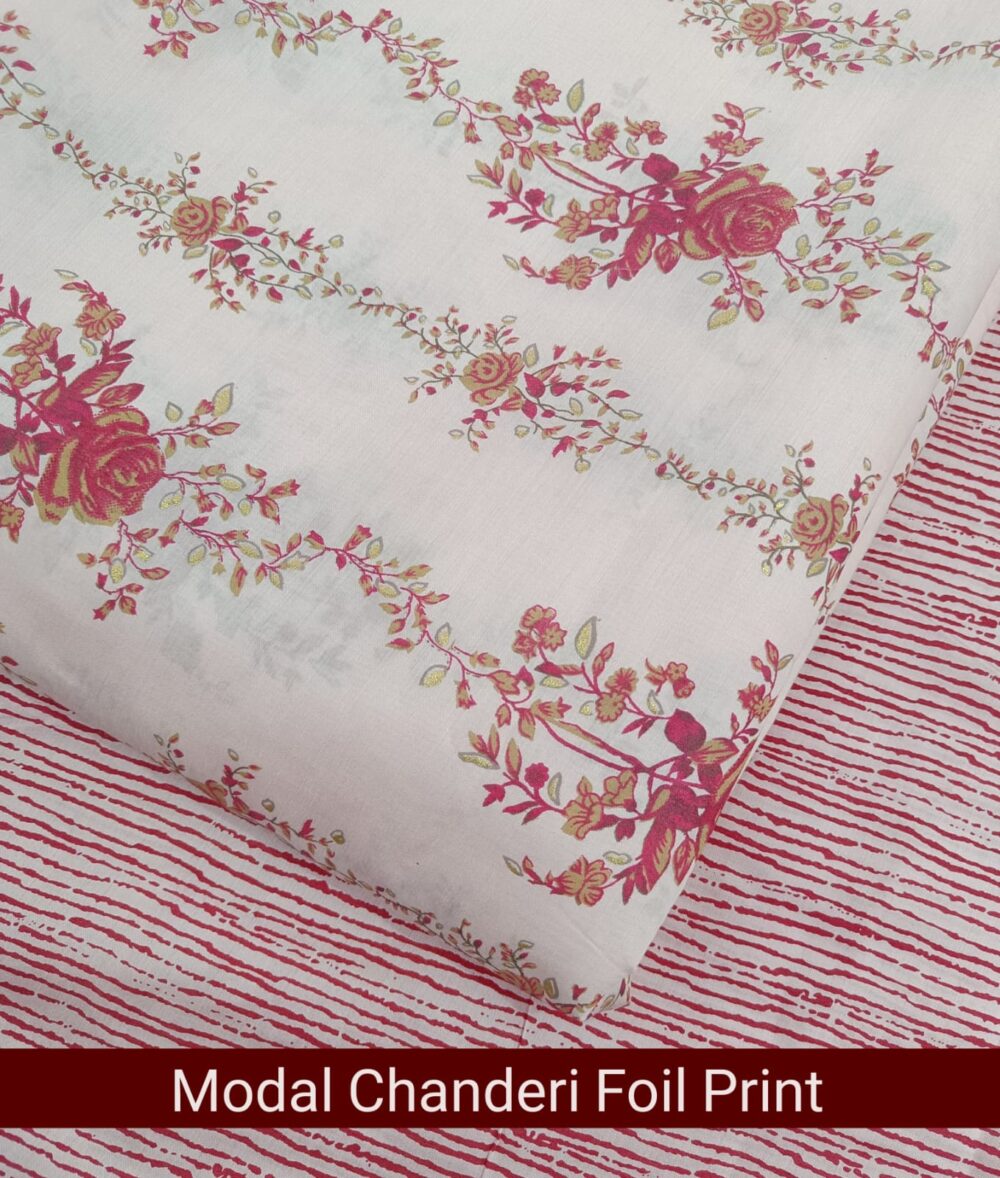 Modal Chanderi Foil Print - Image 7